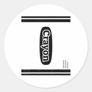 Crayon Emerald Green Group Costume Classic Round Sticker