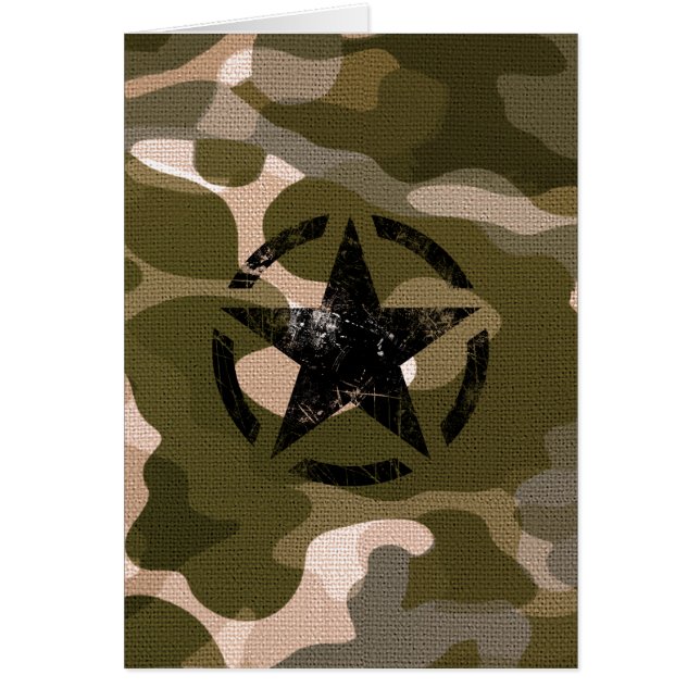 Crayon étoile Vintage sur Camouflage (Devant)