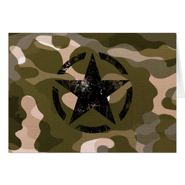 Crayon étoile Vintage sur Camouflage (Devant horizontal)
