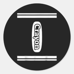 Crayon Halloween Costume Classic Round Sticker