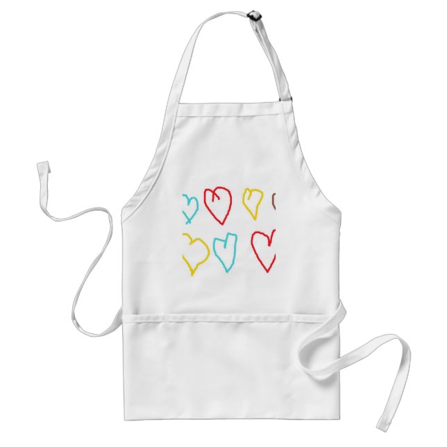 Crayon Hearts Standard Apron (Front)