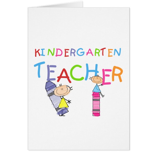 Crayon Kindergarten Teacher Tshirts and Gifts (Front)