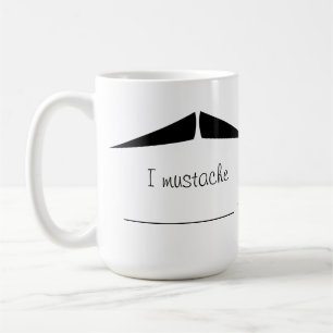 Crayon noir personnalisé Mustache Stache Mug