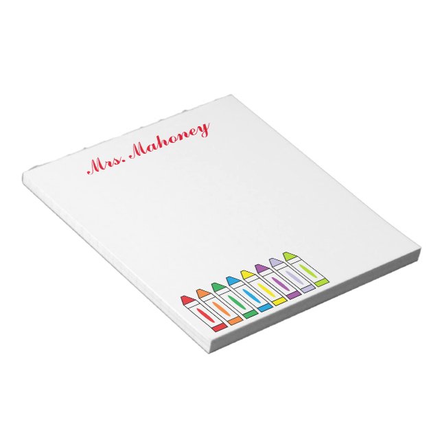 Crayon Personalized Notepad (Angled)