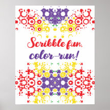 Crayon Scribble Geographic Pattern Quote Poster