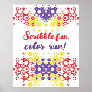 Crayon Scribble Geographic Pattern Quote Poster