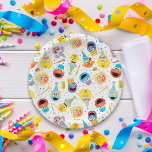 Crayon Sesame Pals Party Pattern Paper Plate<br><div class="desc">Check out this festive Sesame Street birthday party pattern drawin in crayon style,  featuring Elmo,  Big Bird,  Cookie Monster,  Bert,  Grover,  Zoe,  and Rosita!  © 2021 Sesame Workshop. www.sesamestreet.org</div>