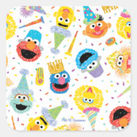 Crayon Sesame Pals Party Pattern