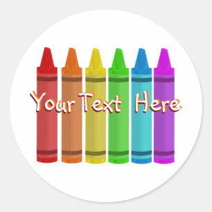 Crayon Stickers Template