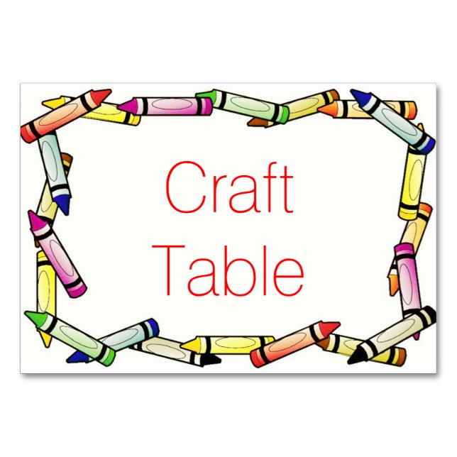 Crayon Table Cards (Front)