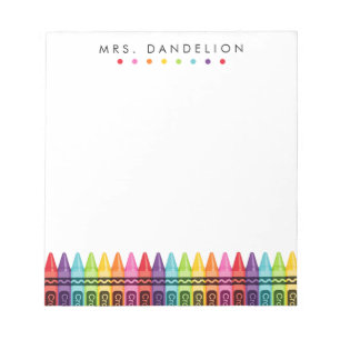Crayons arc-en-ciel   Bloc-notes de l'enseignant d