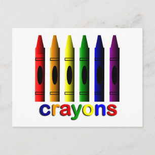 Crayons Art for Children Postcard