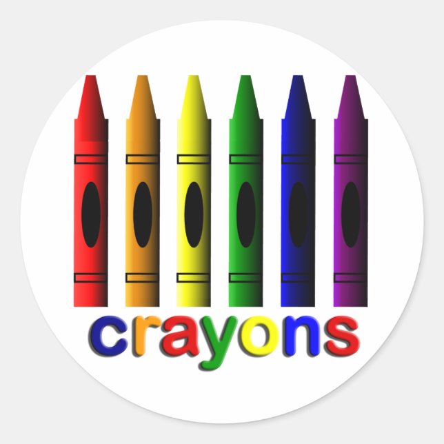 Crayons Art for Children Sticker (Front)