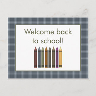 Crayons Bienvenue Retour à l'école Carte postale