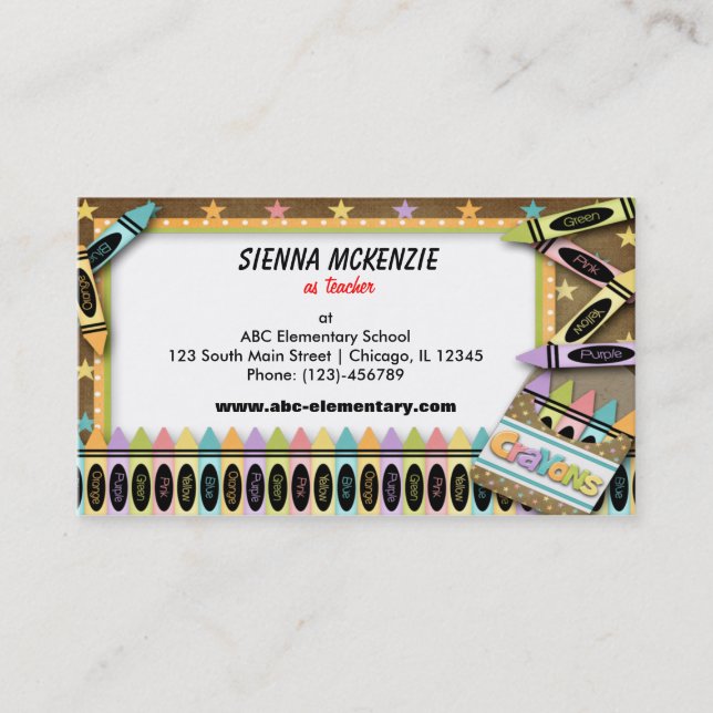Crayons Business Card (Front)