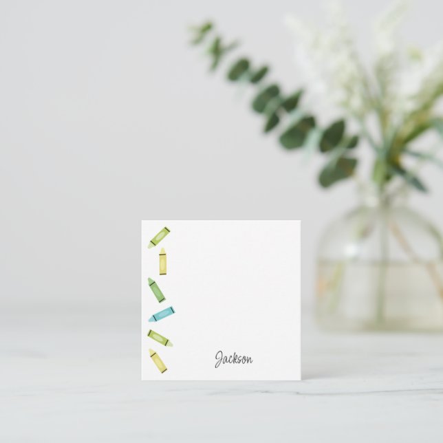 Crayons Card (Standing Front)
