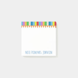 Crayons colorés 2 notes post-it