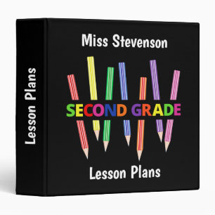 Crayons colorés Classeur enseignant de deuxième an