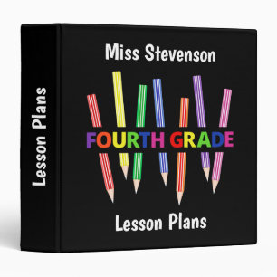 Crayons colorés Classeur enseignant de quatrième a
