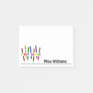 Crayons colorés Premier grade Enseignant Post-it N