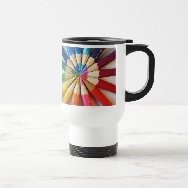 Crayons colorés - tasse de voyage (Droite)