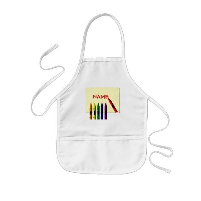 Crayons Colour my Name Kids Artist Apron Template (Front)