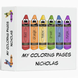 Crayons Colouring Pages Binder