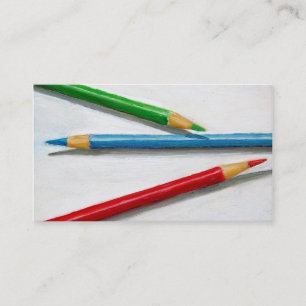 CRAYONS DE COULEUR : CARTE DE VISITE : RÉALISME