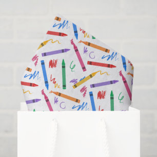 Crayons Decoupage Paper, School Art Tissue Paper