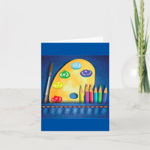 Crayons Et Cartes De Note Artiste Peinture