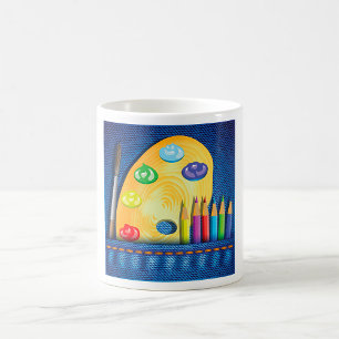 Crayons Et Paintbrush Mug
