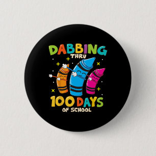 Crayons Kids 100 Days School Boys Girls Gift 2 Inch Round Button