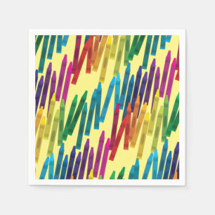 Crayons Kids Birthday Party Art Cute Colorful Napk Napkin