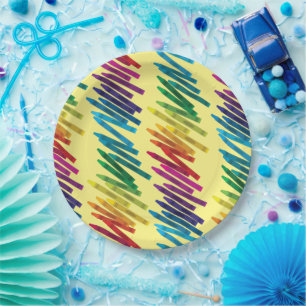 Crayons Kids Birthday Party Art Cute Colorful Paper Plate