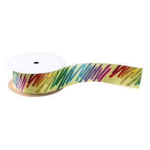 Crayons Kids Birthday Party Art Cute Colorful Sati Satin Ribbon