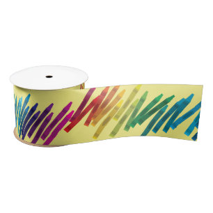 Crayons Kids Birthday Party Art Cute Colorful Satin Ribbon