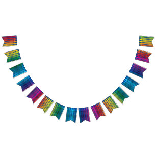 Crayons Kids Birthday Party Art Cute Colourful Bunting Flags