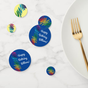 Crayons Kids Birthday Party Art Cute Colourful Confetti