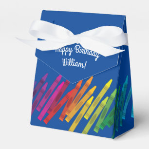 Crayons Kids Birthday Party Art Cute Colourful Favor Box