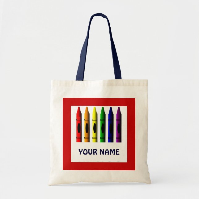 Crayons Nom Modèle Crayon Sac fourre-tout rouge  r (Devant)