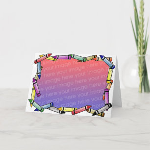 Crayons photo card