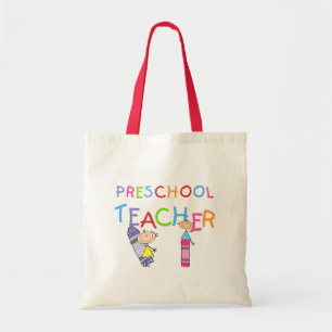 Crayons Preschool Teacher TShirts and Gifts Tote Bag