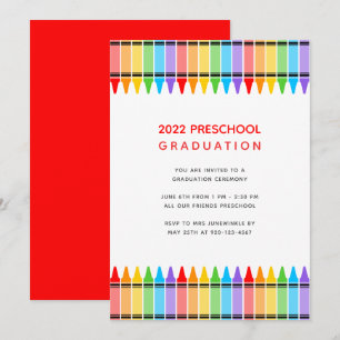 Crayons Primaire Invitation à l'obtention du diplô