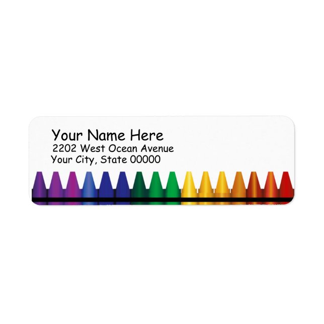 Crayons Return Address Label (Front)