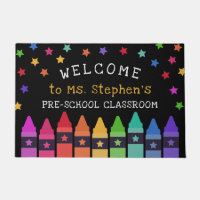 Crayons Stars Colourful Welcome Teacher's Classroo