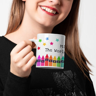 Crayons & Stars World's Best Teacher Appreciation Coffee Mug
