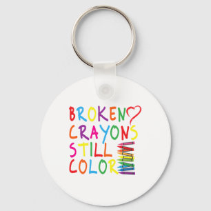 Crayons Still Colour - Mental Health Awareness Gif Keychain