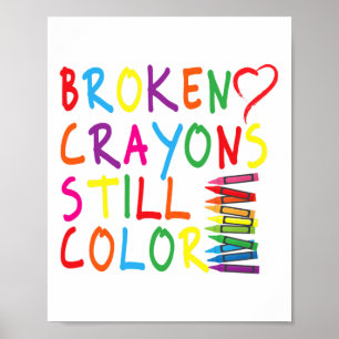 Crayons Still Colour - Mental Health Awareness Gif Poster