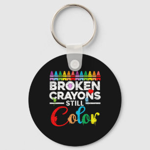 Crayons Still Colour Mental Health Awareness Suppo Keychain