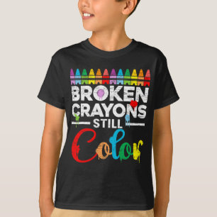 Crayons Still Colour Mental Health Awareness Suppo T-Shirt